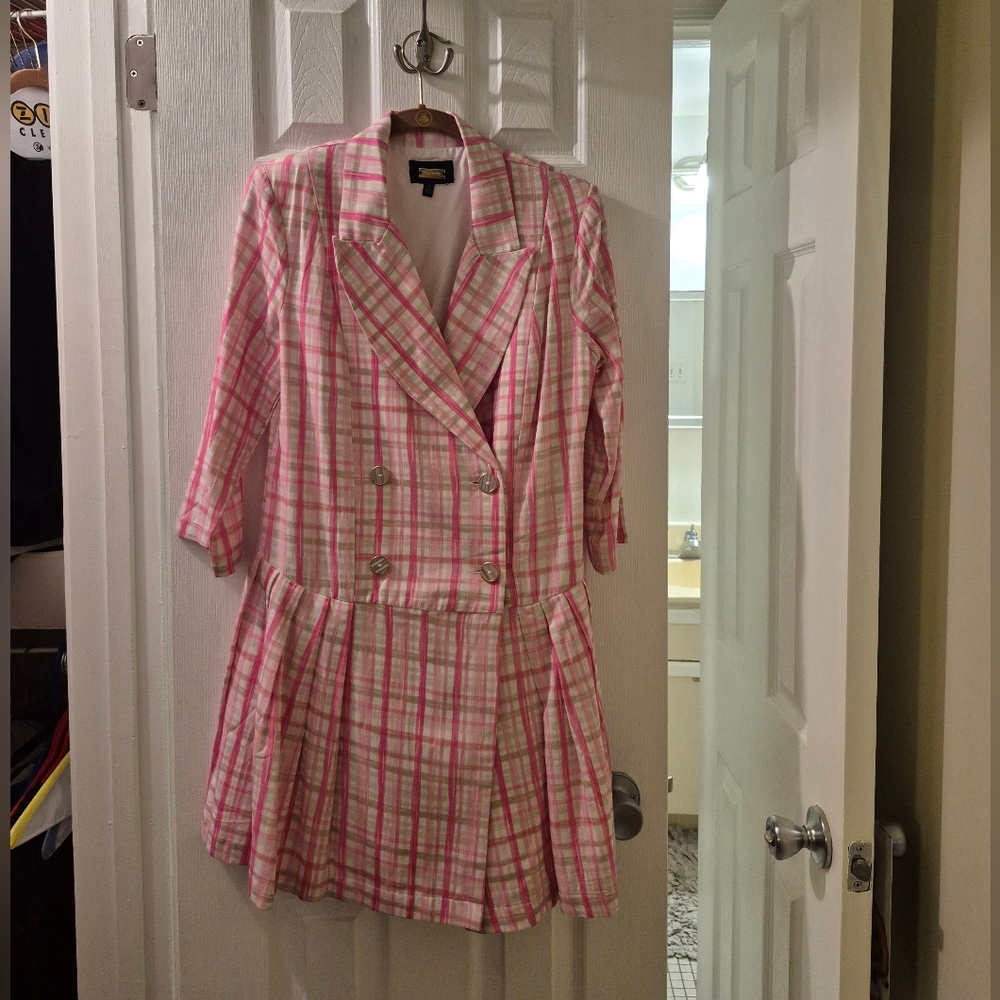 Alexia Admor | Pink Plaid Blazer Dress - Picture 3 of 4